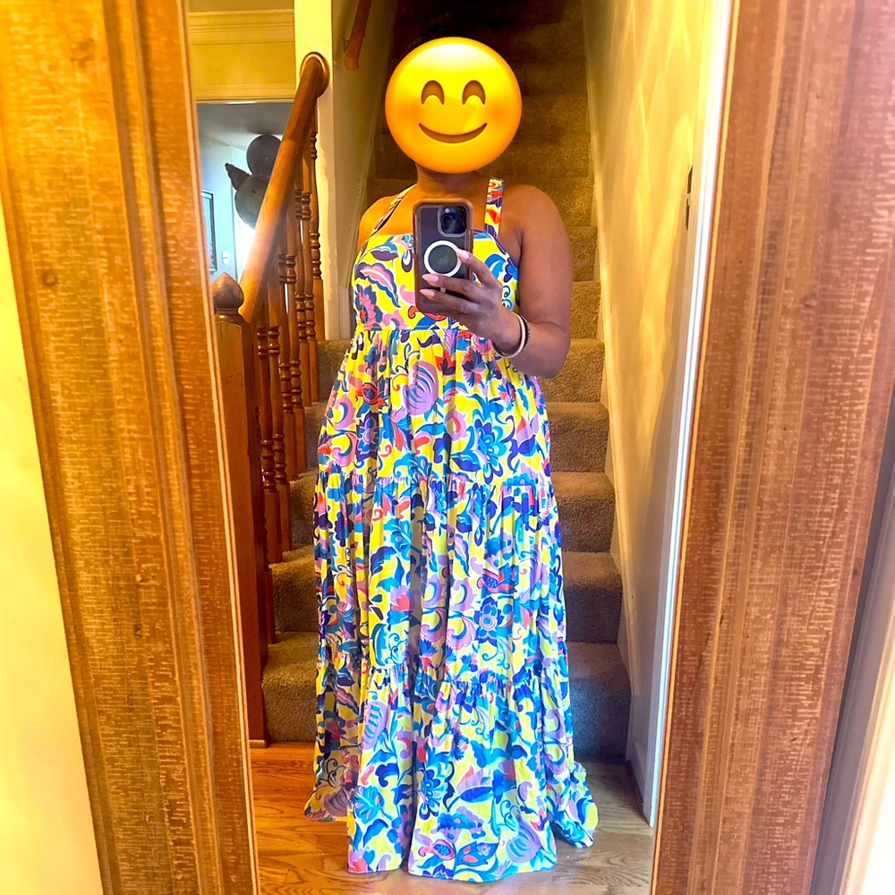 J. Crew Tier Taffeta Maxi Dress